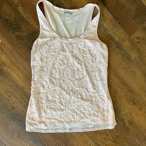 Beaded Express Tank Top - light pink/blush